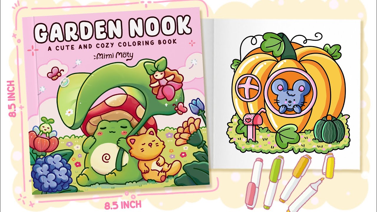 Mimi Moty - Garden Nook: A Cute and Cozy Coloring Book for Stress-Free!