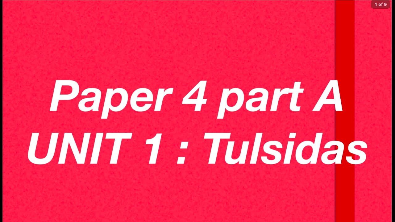 MPPSC Mains course | Paper 4 Part A | Unit 1 | Indian Philosopher | Tulsidas