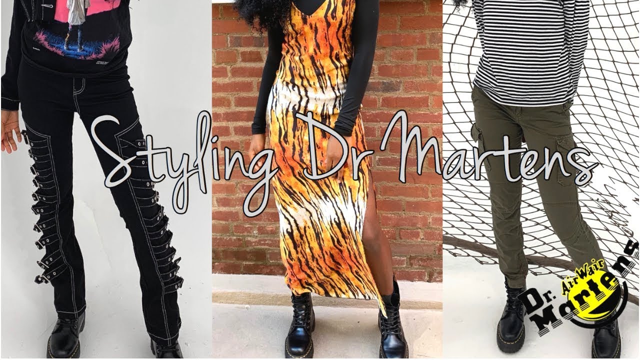 HOW I STYLE DR. MARTEN JADON BOOTS || LOOKBOOK || KARIISHA