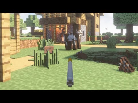 Guided Missile in Realistic MINECRAFT Village in TEARDOWN