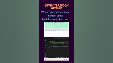 How to generate random Number? #learning #education #javascript