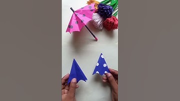 How to make paper umbrella that open and close/paper craft, #shorts, #papercraft