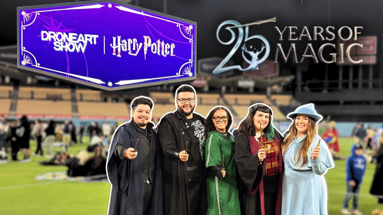 Harry Potter DroneArt Show at Dodger Stadium VLOG | Bonnie Wright, Merch & FULL Show