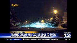 Live: snowy conditions on Medford roads