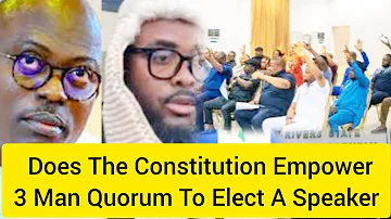 Video)Quorum For Speaker of River House Assembly Addressed As House Clerk Releases Disclaimer On....