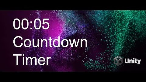 How To Make A CountDown Timer (Unity3D/2D)