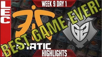 Hoogtepunten FNC vs G2 (BESTE GAME OOIT) | LEC Spring 2019 Week 9 Dag 1 | Fnatic vs G2 Esports