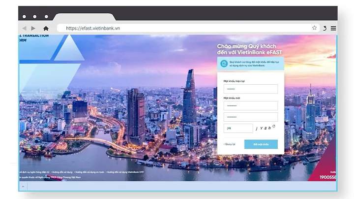 Hướng dẫn đăng nhập lần đầu chương trình VietinBank eFAST