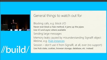 Build 2013 Scaling the Real time Web with ASP NET SignalR