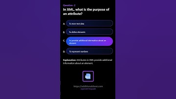 In XML what is the purpose of an attribute #xml