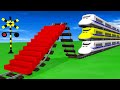 【踏切アニメ】だんだん新幹線 Railroad Crossing Train Animation