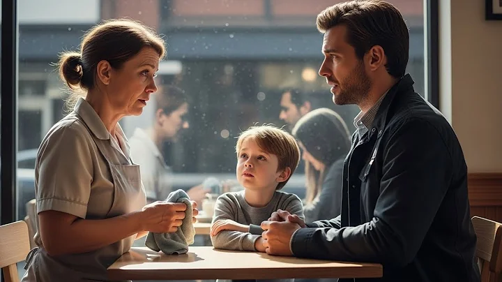 Silently She Wiped the Table—The Boy’s Words, ‘Daddy, Look, It’s Her Again,’ Stunned Everyone