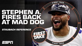 Dak Prescott = Roger Staubach 🙄 Stephen A. calls out Mad Dog for another old comparison | First Take