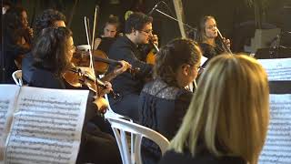 20171108 23:06 string concert at the inner space of Clal office building at Jerusalem
