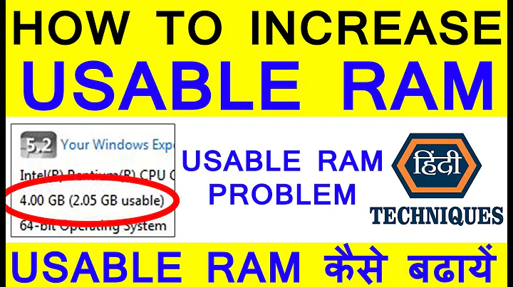 usable ram is less than installed windows usable ram fix windows 7