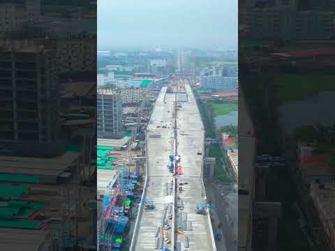 ঢাকার দ্বিতীয় উড়াল সড়কের সর্বশেষ প্রান্ত দৃশ্যমান