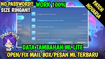 Data Open Mail/Pesan Terbaru Patch Novaria | Data Tambahan ml lite