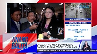 SolGen, nangangalap ng mga dokumento kaugnay kay Bamban, Tarlac Mayor Alice Guo | Unang Balita