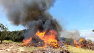 Farm center section burns