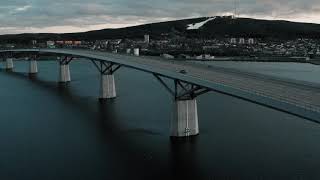 Twilight Drone Flight Over Sundsvall