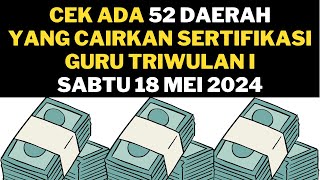 Cek Siang ini ada 52 Daerah yang cairkan sertifikasi triwulan 1