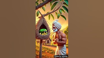 A Poor Farmer, A Talking Parrot & A Magical Mango Tree 😱🦜🍋 | #shorts #ai #farmer #viral #shortsfeed