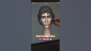 Sculpting Viktor in Blender in 1 Minute #Shorts