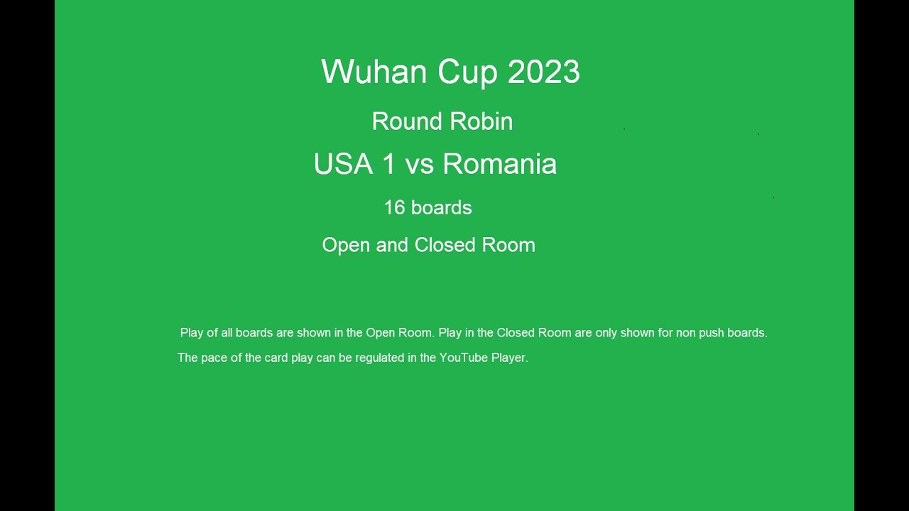 Wuhan Cup 2023 - Round Robin - USA 1 vs Romania