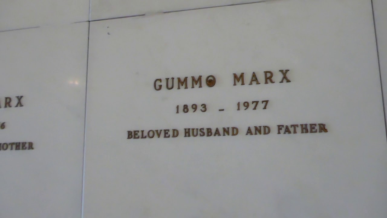 Actor Gummo Marx Grave The Freedom Mausoleum Forest Lawn Cemetery Glendale California USA 2020