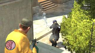 Gta 4 - Niko Police Station Shootout Fight With Swat Six Stars