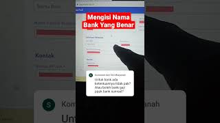 Pemilihan Nama Bank saat Mengisi Informasi Rekening Pendaftaran PPG Daljab 2023 #shorts
