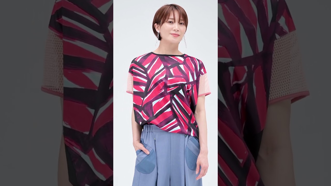 SUPERLADY 袖メッシュコクーンシルエットプルオーバー SUPERLADY by