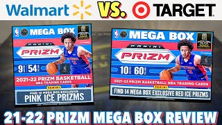WALMART VS. TARGET FACE-OFF! 🔥 2021-22 Panini Prizm Basketball Retail Mega Box Review x2