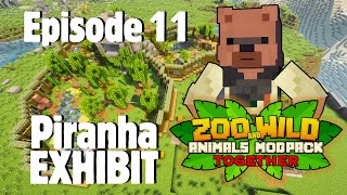 Piranha Exhibit For My Zoo - Minecraft SMP: Zoo and Wild Animal (ZAWA) Together Mod -  E11