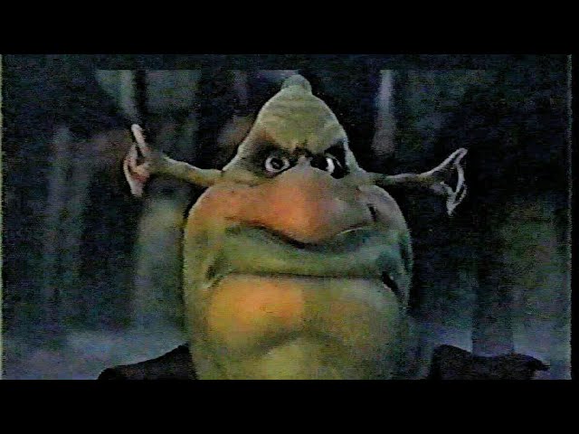 Shrek as Neo from The Matrix, early screen test