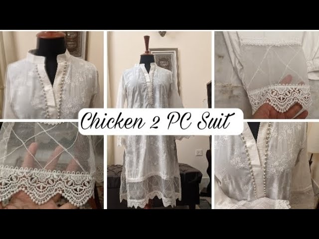 Women White ChickenKari Suit | Women Wedding Suit | Women Cotton Suit |  Sainly– SAINLY