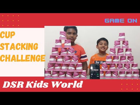 Cup Stacking Challenge l Game Task for kids | Easy tasks for kids