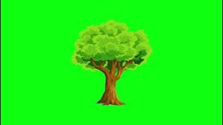 green screen tree |cartoon tree