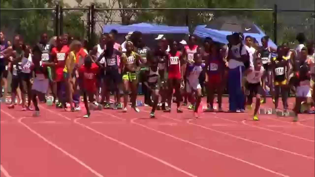 Claude Shepherd 2014 USATFNJ 100m final Junior Olympic 9 & 10 boys