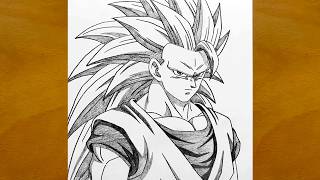 Celebrity How to Draw Goku SSJ3 Step by Step | Dragon Ball Sketch Wealth