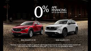 0% APR Financing on Select New 2026 Mazda Models at Steet Ponte Mazda!