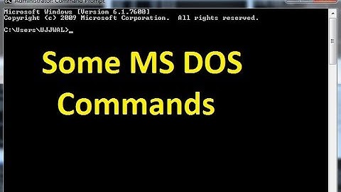 Some Cool basic MS DOS (command prompt ) commands  tips & Tricks