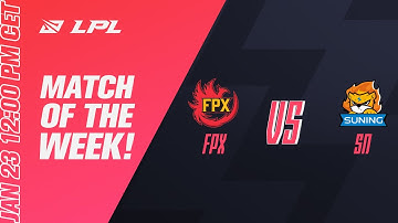 LPL Match of the Week | SN Bin vs FPX Nuguri 2020 Worlds REMATCH