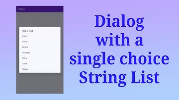 Dialog box with a list