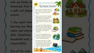 My Summer Vacation Essay | Easy English Essay for Students #learnenglishwithmohinik #essay
