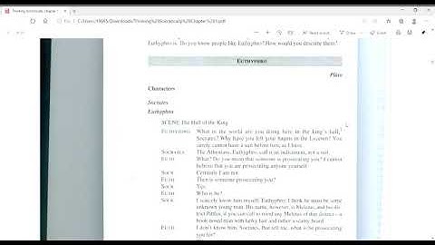 Introduction to Thinking Socratically & to the Euthyphro Dilemma