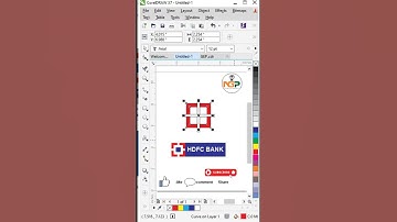 Make HDFC Bank Logo in Corel Draw