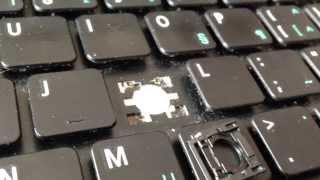 How to remove and replace a key on Acer Aspire laptop keyboard.