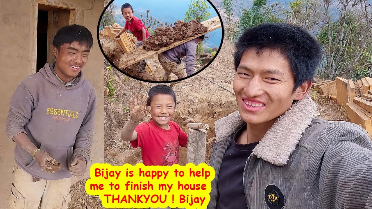 Bijay is kind person helping me all the time II Building new house in rural Nepal