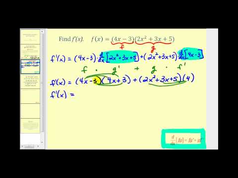 The Product Rule of Differentiation (Introduction)